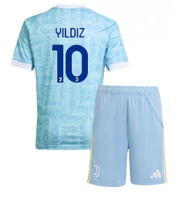 Juventus Kenan Yildiz #10 Bortaställ Barn 2025-26 Kortärmad (+ Korta byxor)